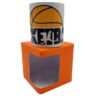 Basketball Mug with orange basketball. Basketball in black with white ceramic.