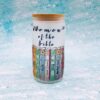 Women of the Bible glass tumbler with bamboo lid. Christian gift for her.