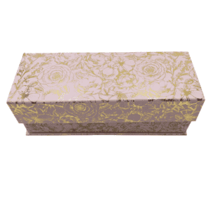 Mom Tumbler Gift Box. Pink and gold floral reusable box.