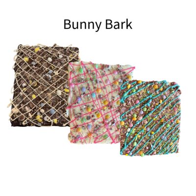 Easter Breakable Bunny Bark with Cadbury eggs and M&M’s